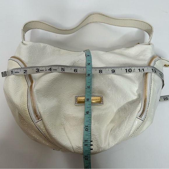 Isabella Fiore White Patent Leather Hobo Bag - Picture 16 of 16